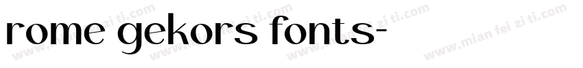 rome gekors fonts字体转换